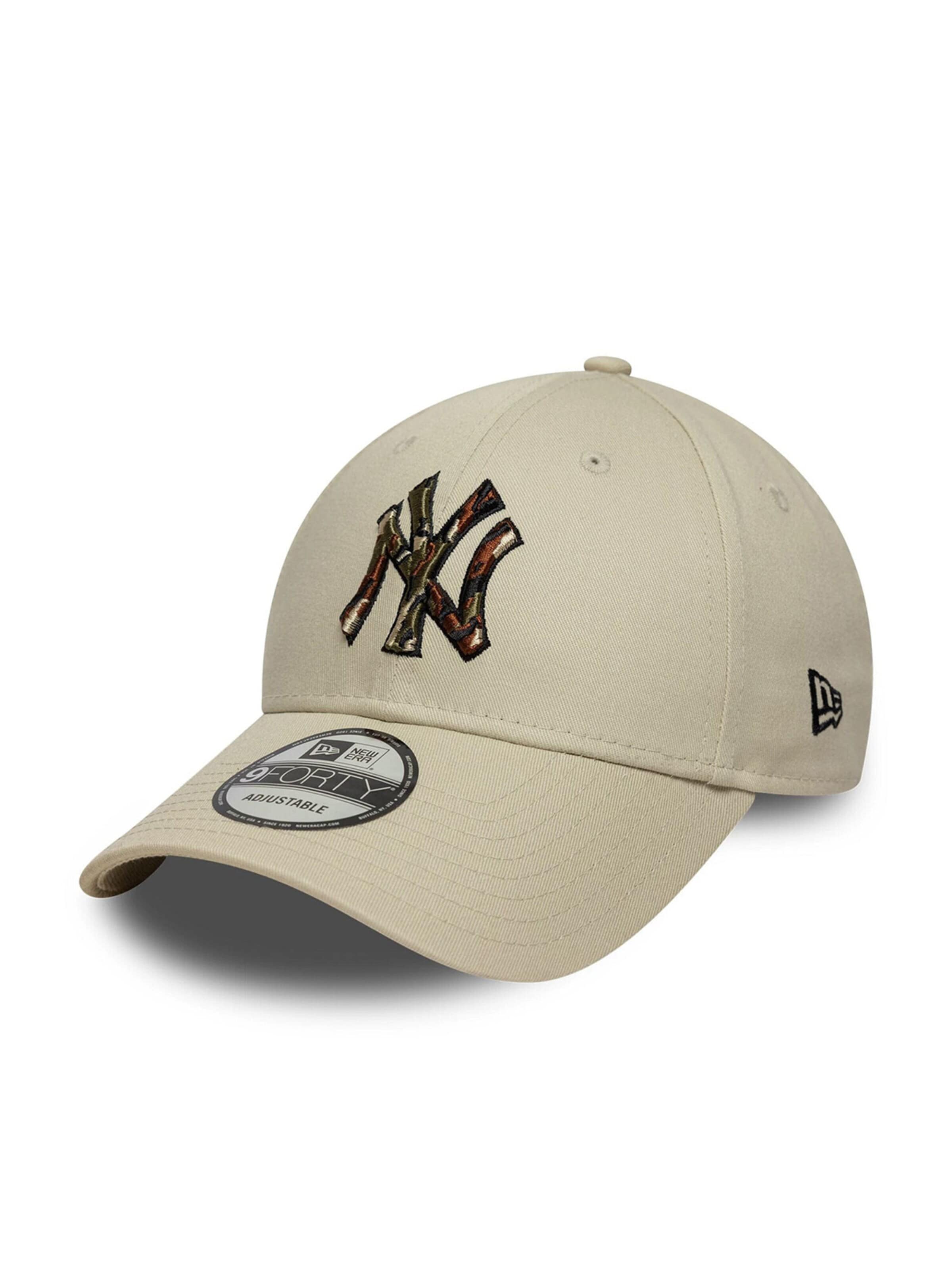 NEW ERA Športna kapa '9FORTY New York Yankees MLB Outline' | bež barva: sprednja stran