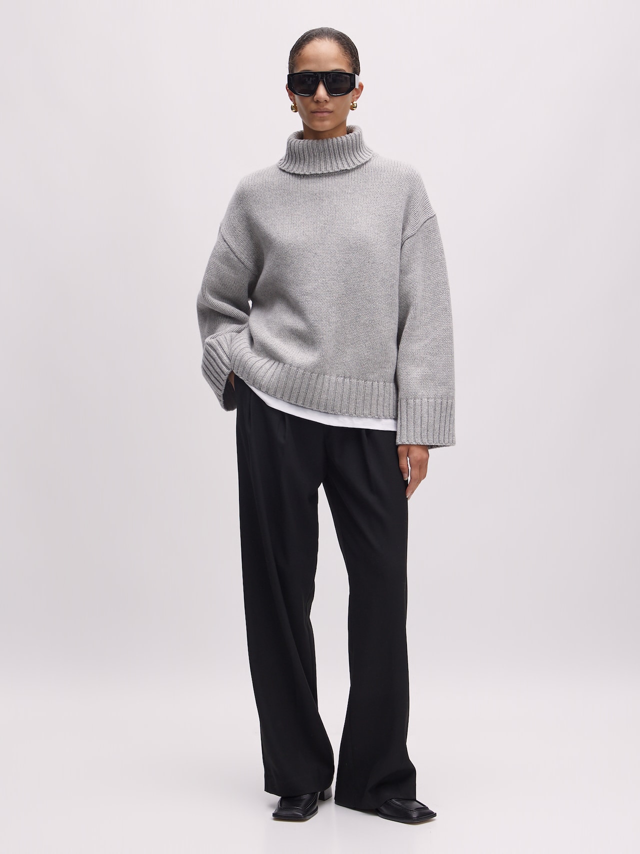 EDITED Producten Bandplooibroek 'Tima' Zwart