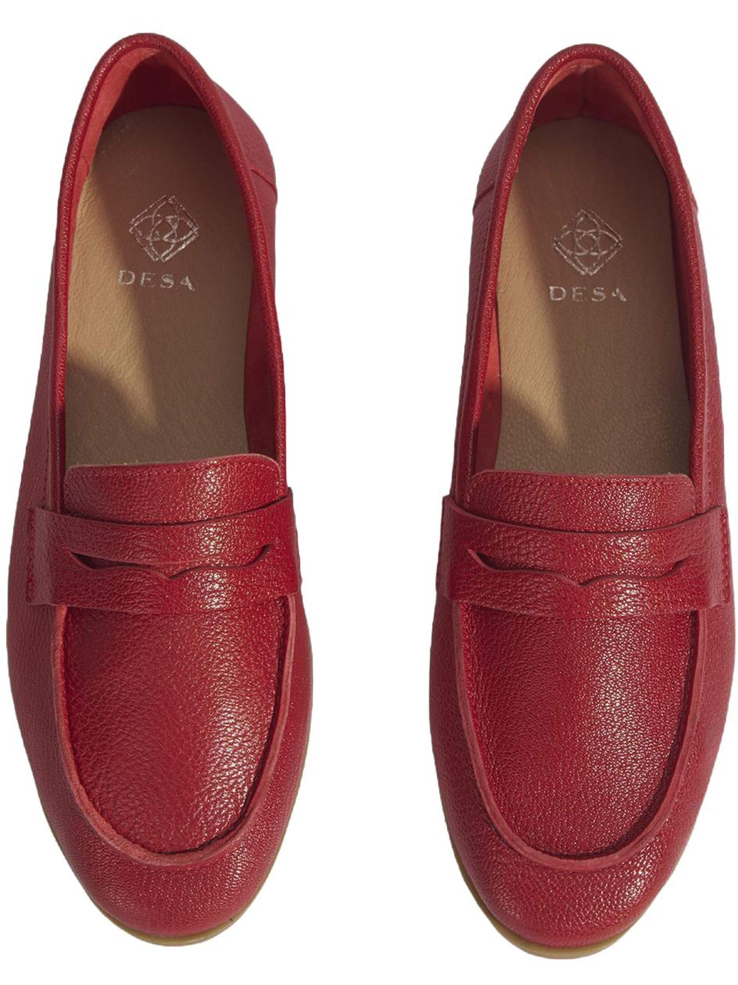 Desa Moccasin 'Slip-Ons' in Red