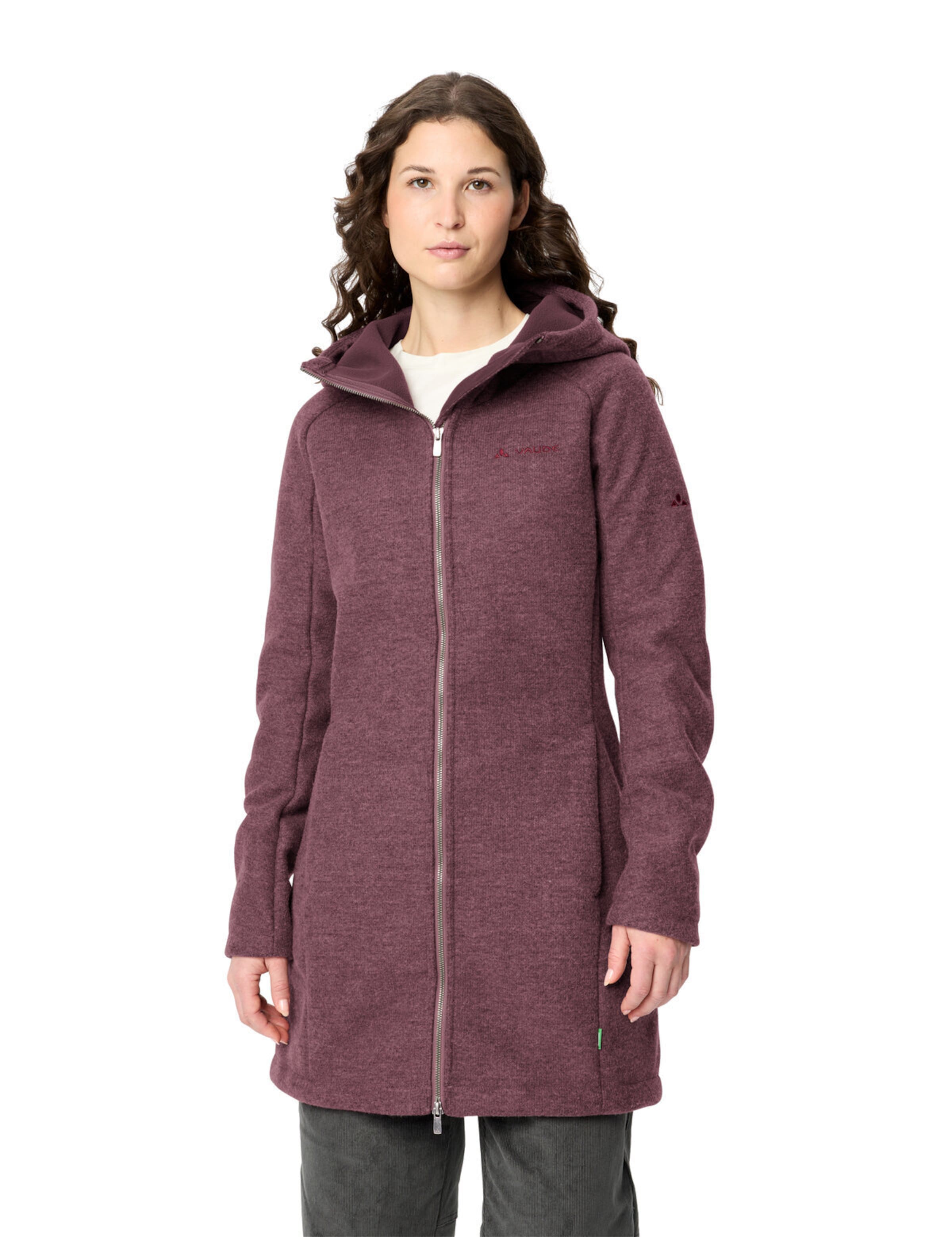 VAUDE Functionele fleece jas 'Tinshan III' in Rood: voorkant