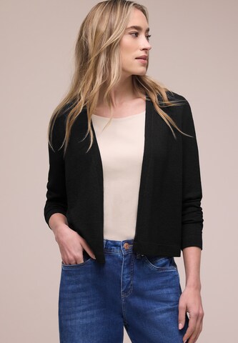 STREET ONE Strickjacke 'Nette' in Schwarz: Vorderseite