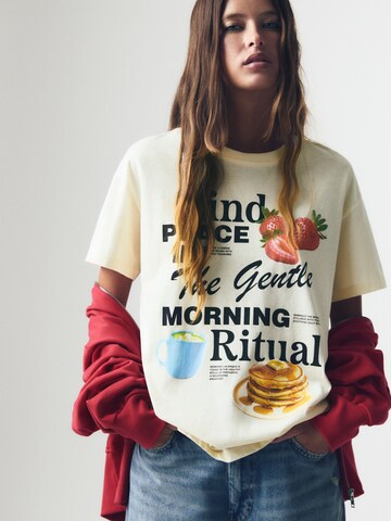 Pull&Bear Tričko – béžová