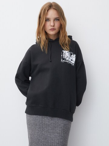 Sweat-shirt Pull&Bear en noir : devant