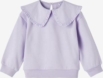 NAME IT Sweatshirt 'Nanna' in Lila: voorkant