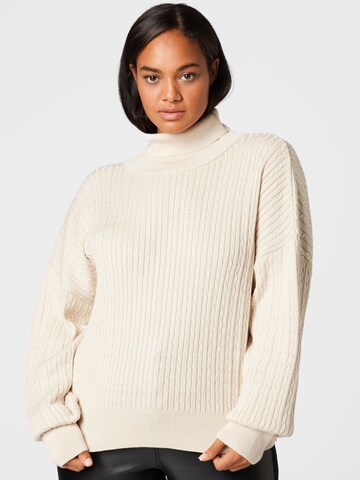 Guido Maria Kretschmer Curvy Pullover 'Thea' i hvid: forside