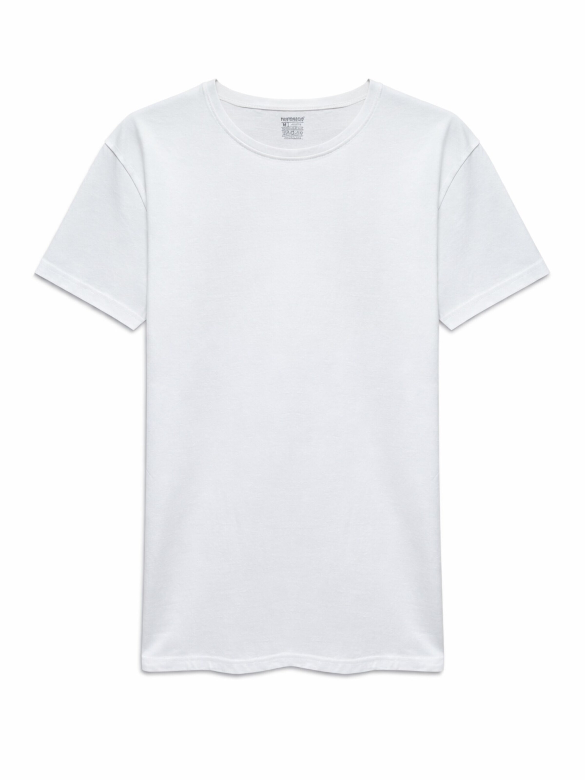 PANTONECLO Shirt 'Pantoneclo Men’s U-Neck Short Sleeve T-Shirt'‌‌ in Weiß: Vorderseite