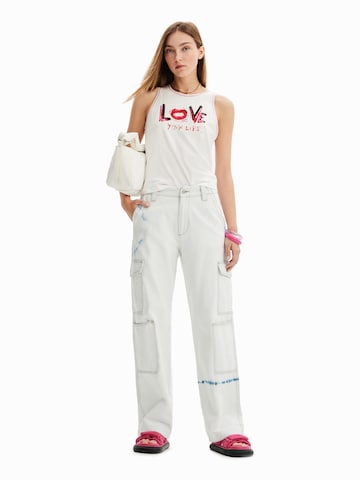 Desigual - Top 'LIPSY' em branco