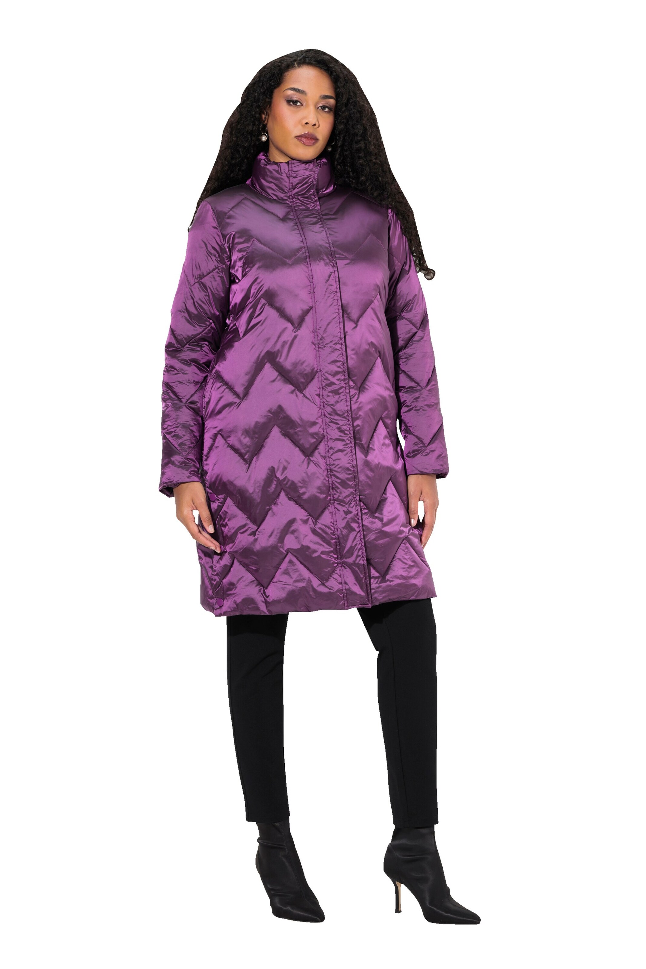 Ulla Popken Mantel in Lila: Vorderseite