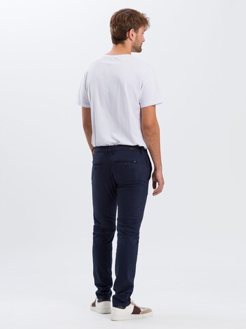 Cross Jeans Tapered Chino Pants 'Chino' in Blue