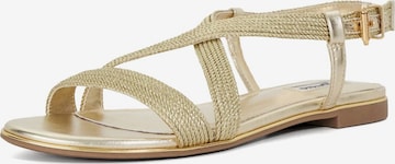 Sandales à lanières 'Lope' Dune LONDON en or : devant