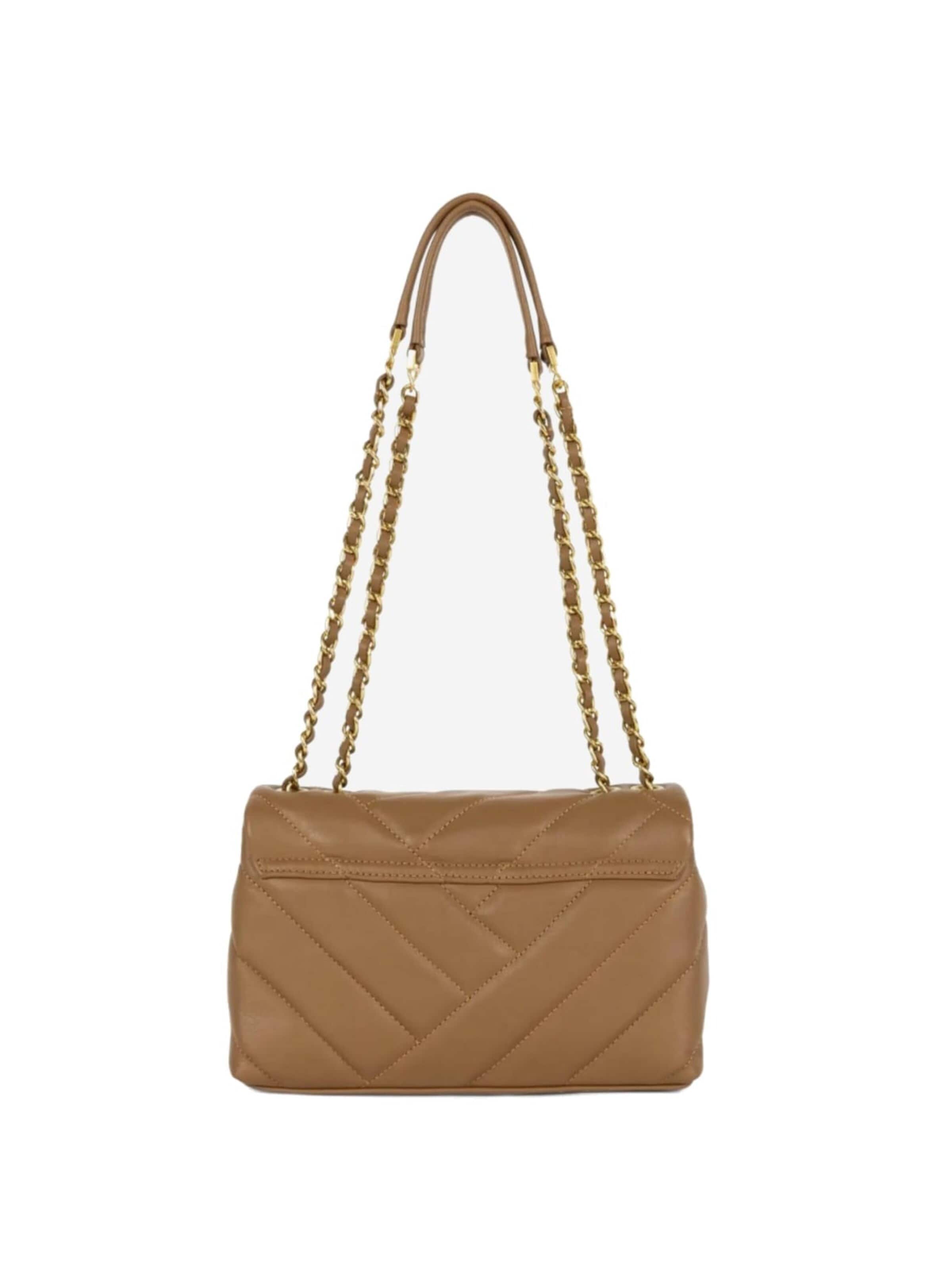 Sac bandoulière 'Lancaster Sac rabat cuir Soft Matelassé Camel' LANCASTER Paris en marron