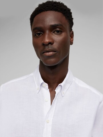 HECHTER PARIS Regular fit Button Up Shirt in White