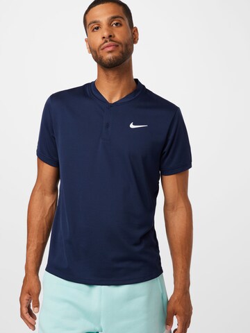 T-Shirt fonctionnel NIKE en bleu : devant