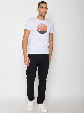 GREENBOMB Shirt 'Nature Horizon' in Wit