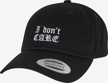 Cappello da baseball 'I Don‘t Care' di Mister Tee in nero: frontale