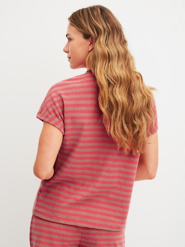 CALIDA Slaapshirt 'Lounge Stripe' in Beige