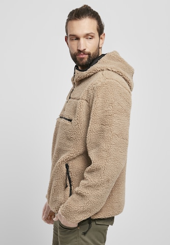 Brandit Jacke ' Teddyfleece Worker' in Braun