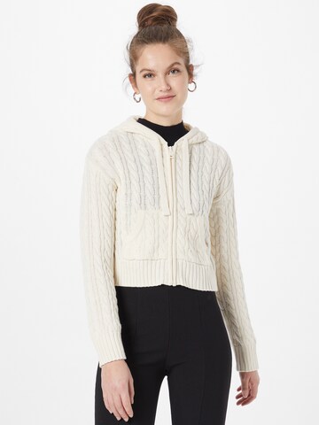 American Eagle Knit Cardigan in Beige: front