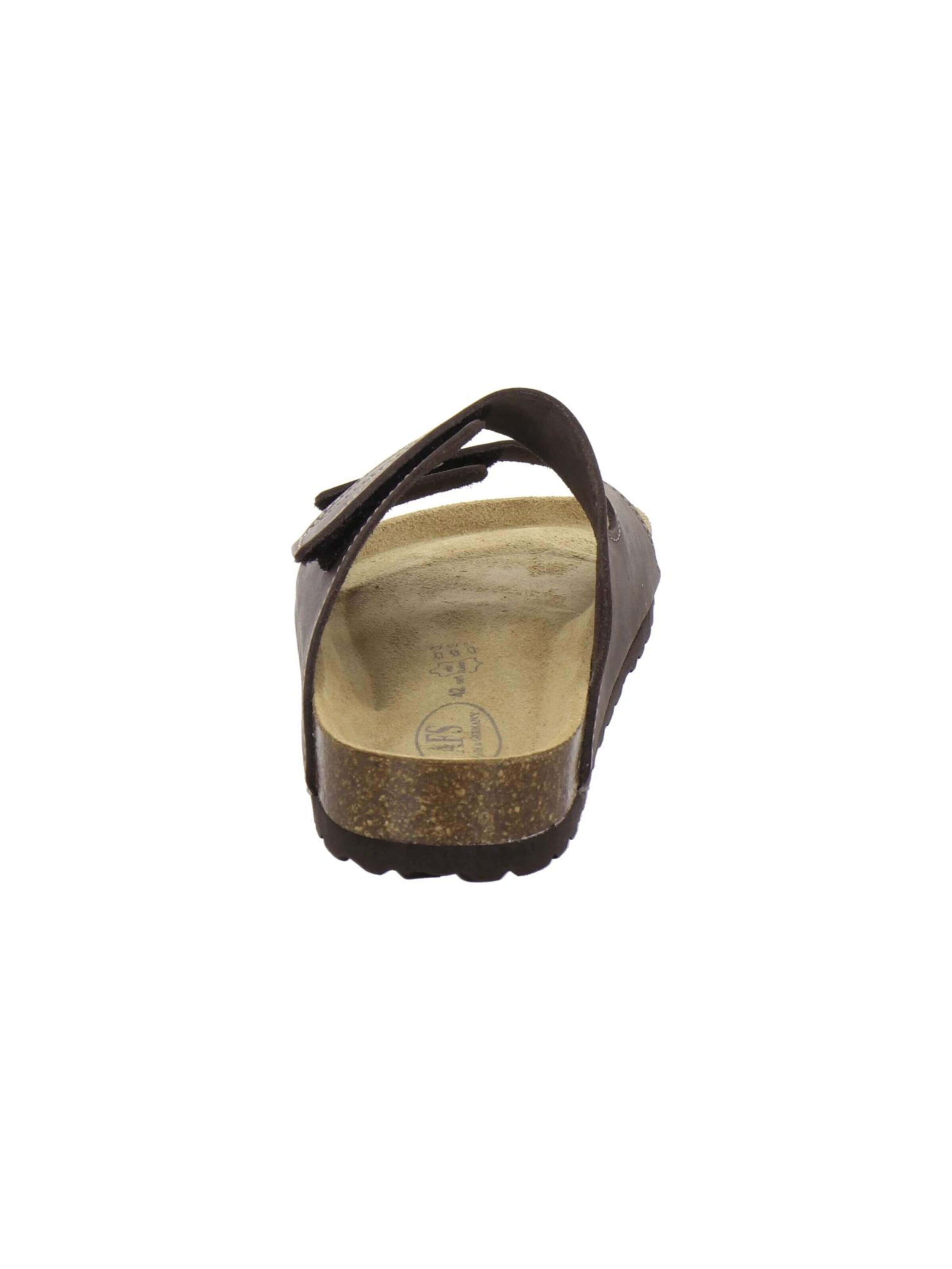 Mule 'Pantoletten Herren mocca Leder mit Klettverschluss' AFS-Schuhe en marron