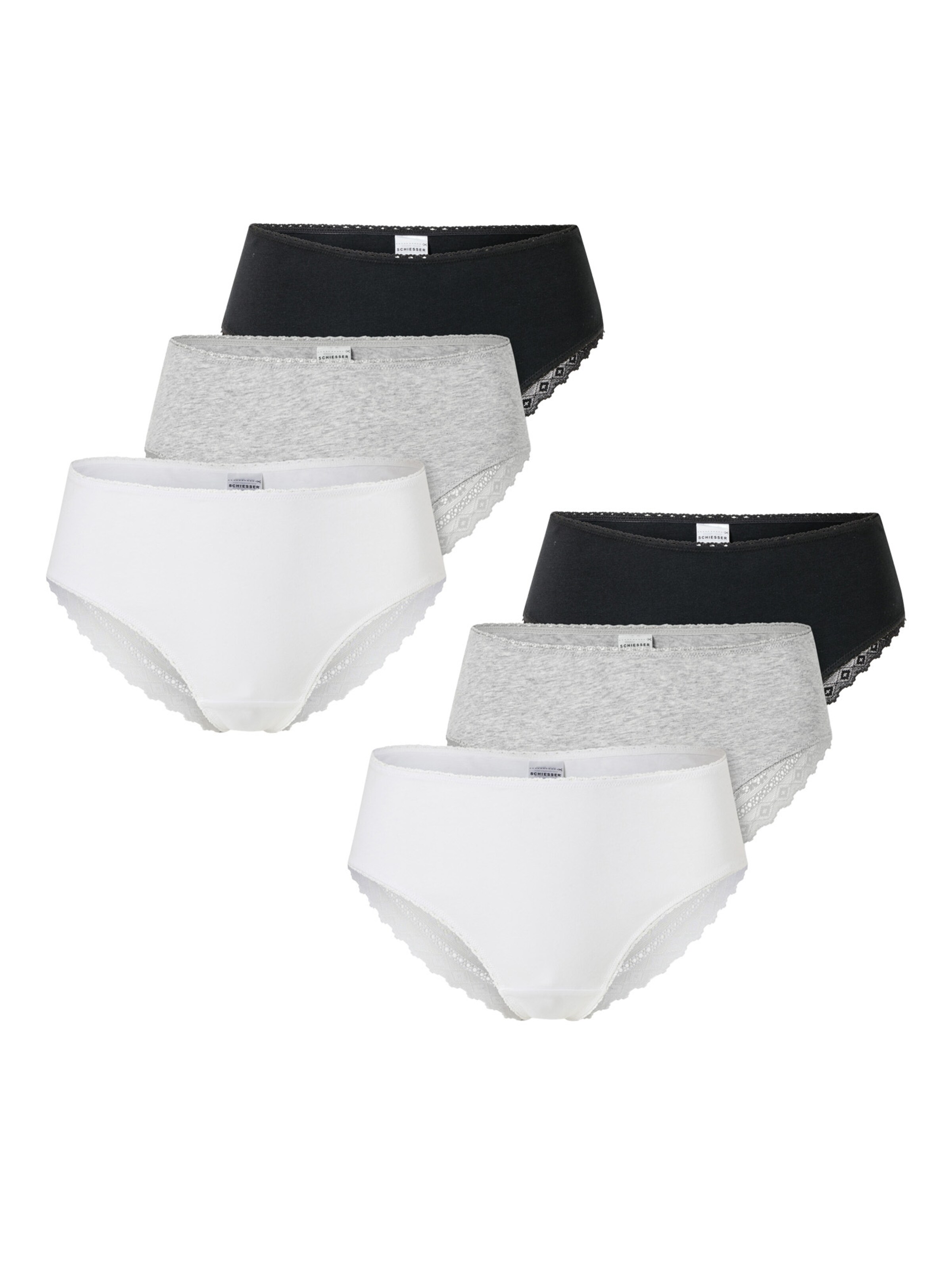 SCHIESSER Slip ' Modern Multipacks ' in Grijs: voorkant