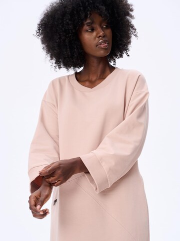 Blue Shadow Dress in Beige