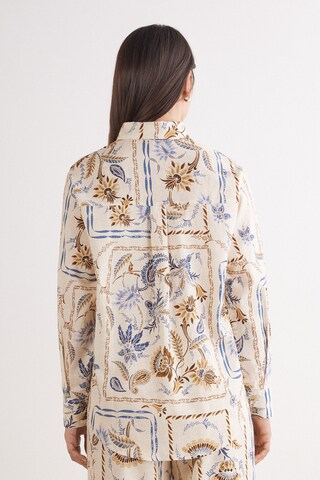 INTIMISSIMI Pajama Shirt 'ITALIAN RIVIERA' in Beige