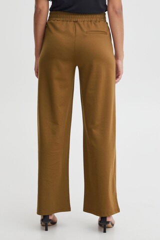 ICHI - Pierna ancha Pantalón chino en marrón