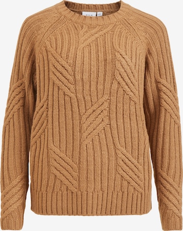 VILA Sweater 'MALINA' in Brown: front