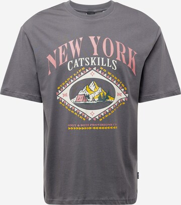 T-Shirt 'FALL' Only & Sons en gris : devant