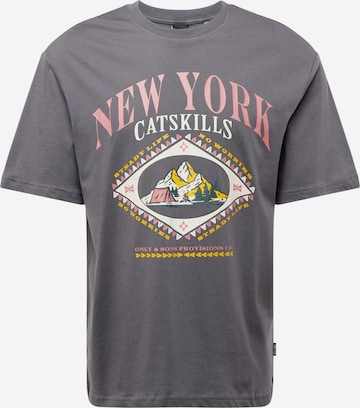 Only & Sons Shirt 'FALL' in Grey: front
