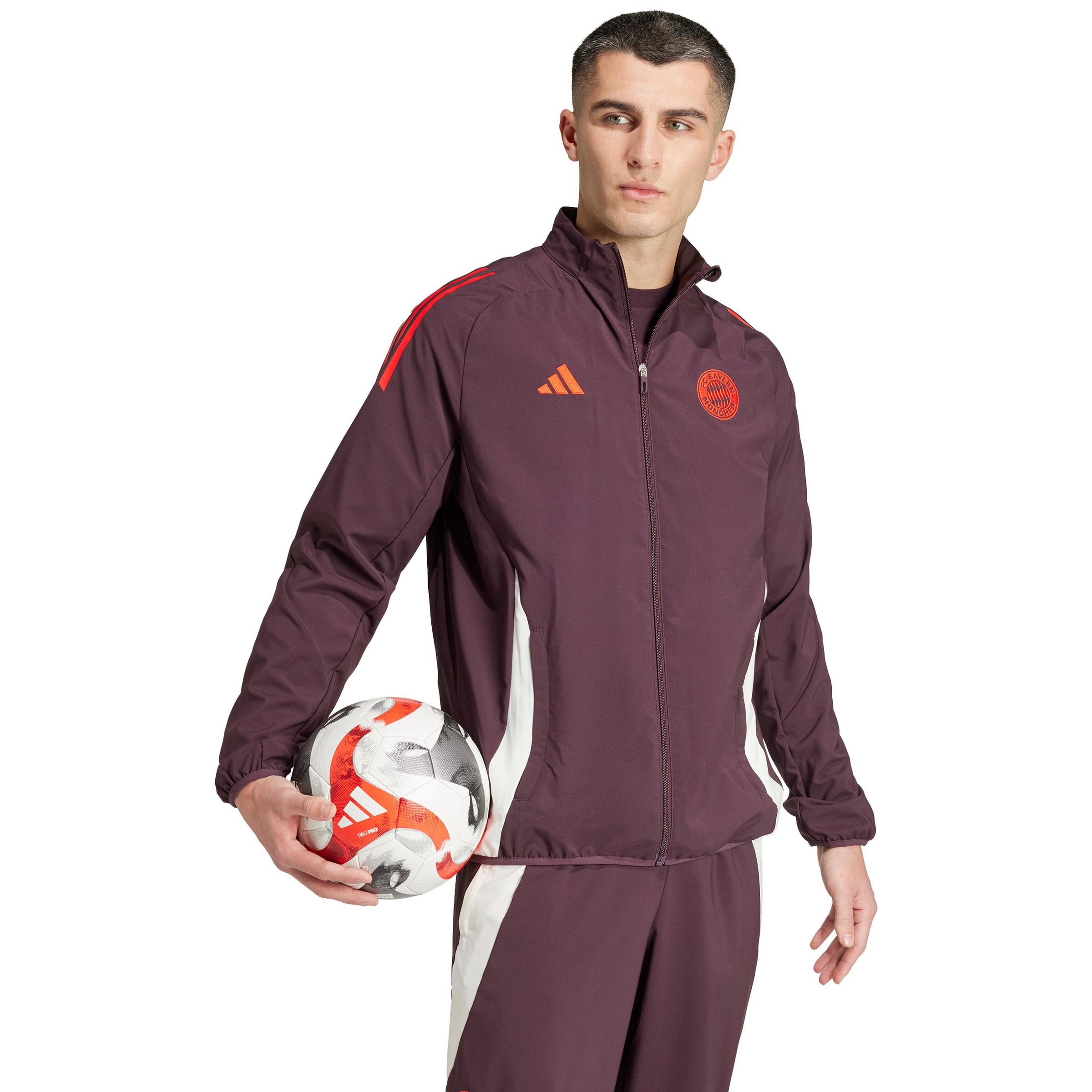 ADIDAS PERFORMANCE Training Jacket 'FC Bayern München Prematch' in Red