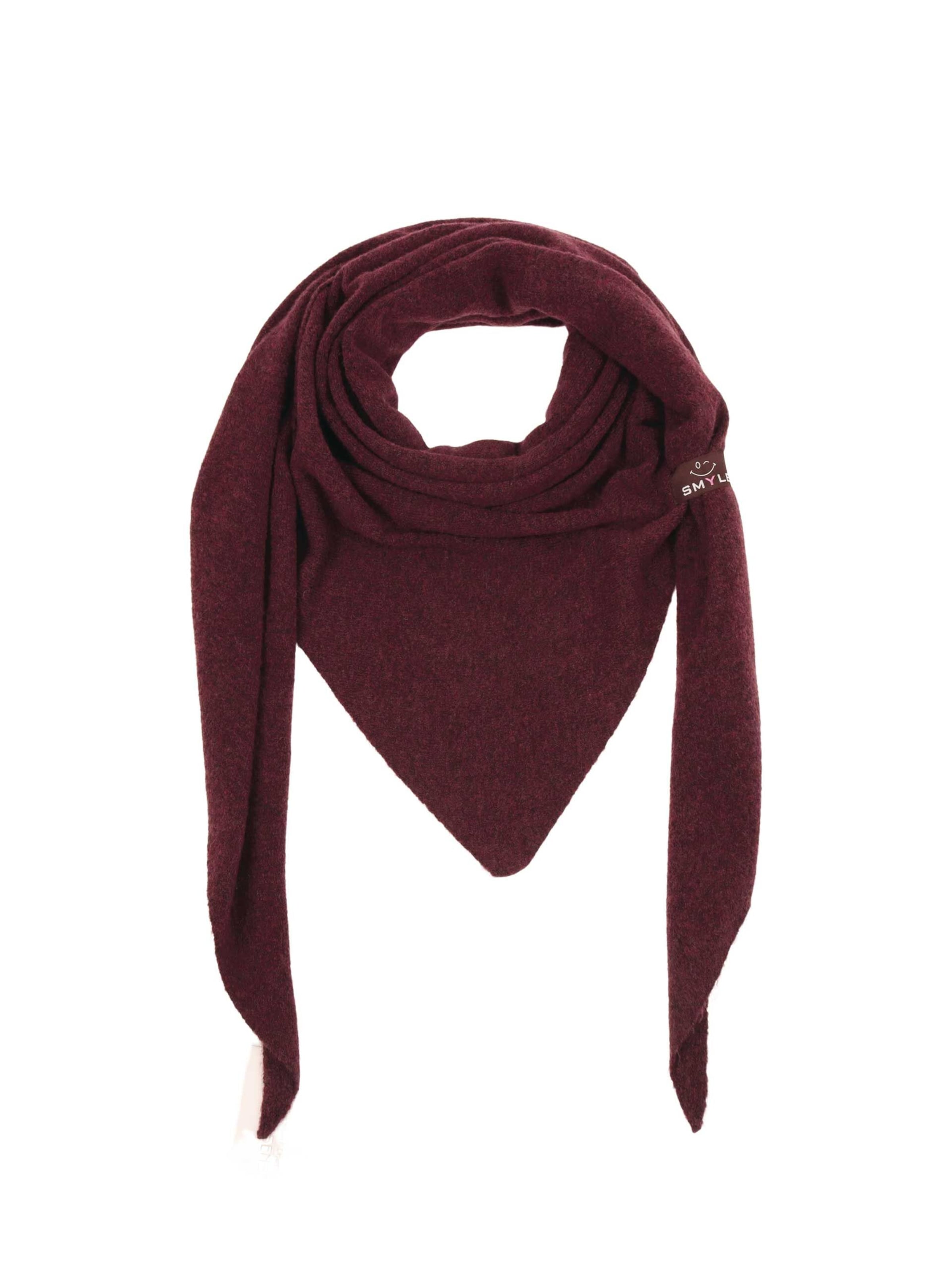SAMAYA Kuschelig weiches Strickdreieck Tuch, mit Fixierschlaufe in Rot: Vorderseite