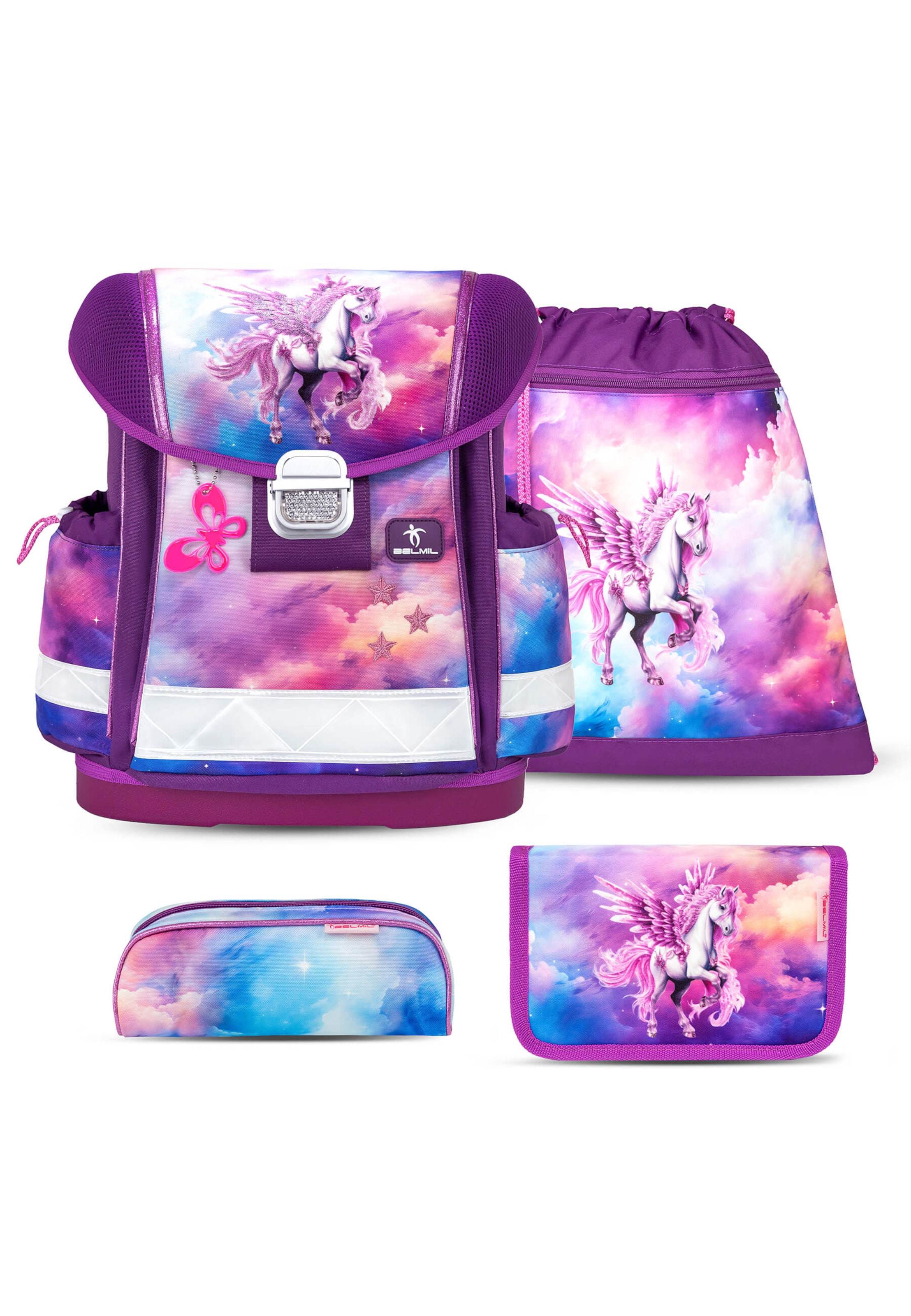 Belmil Backpack in Purple: front