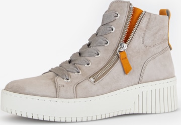 GABOR High-Top Sneakers in Beige: front