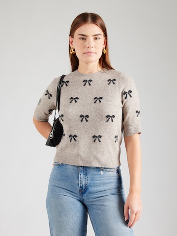 Pull-over 'VMDOFFY INTARSIA' VERO MODA en gris : devant