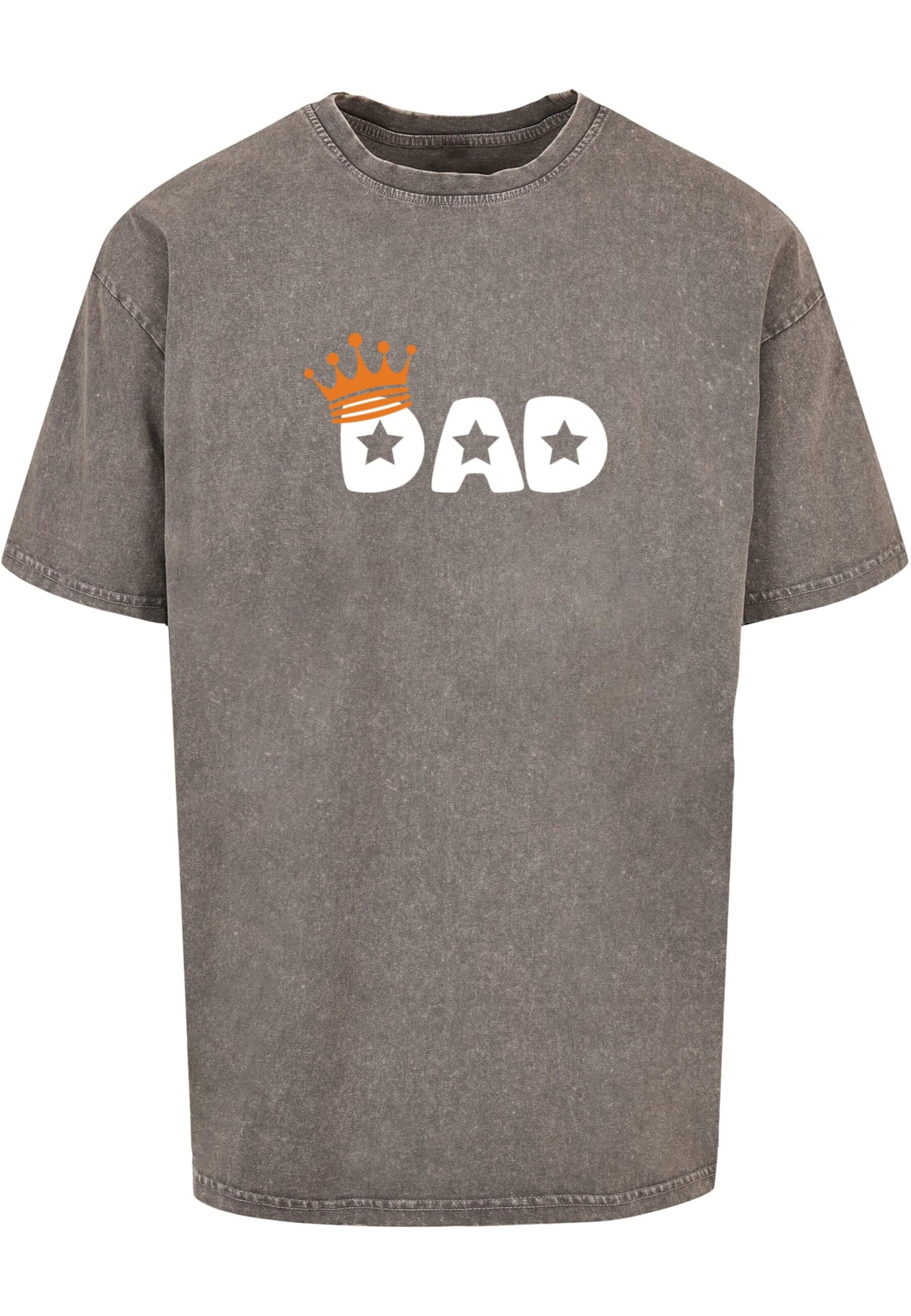 Maglietta 'Fathers Day - King Dad' di Merchcode in grigio: frontale