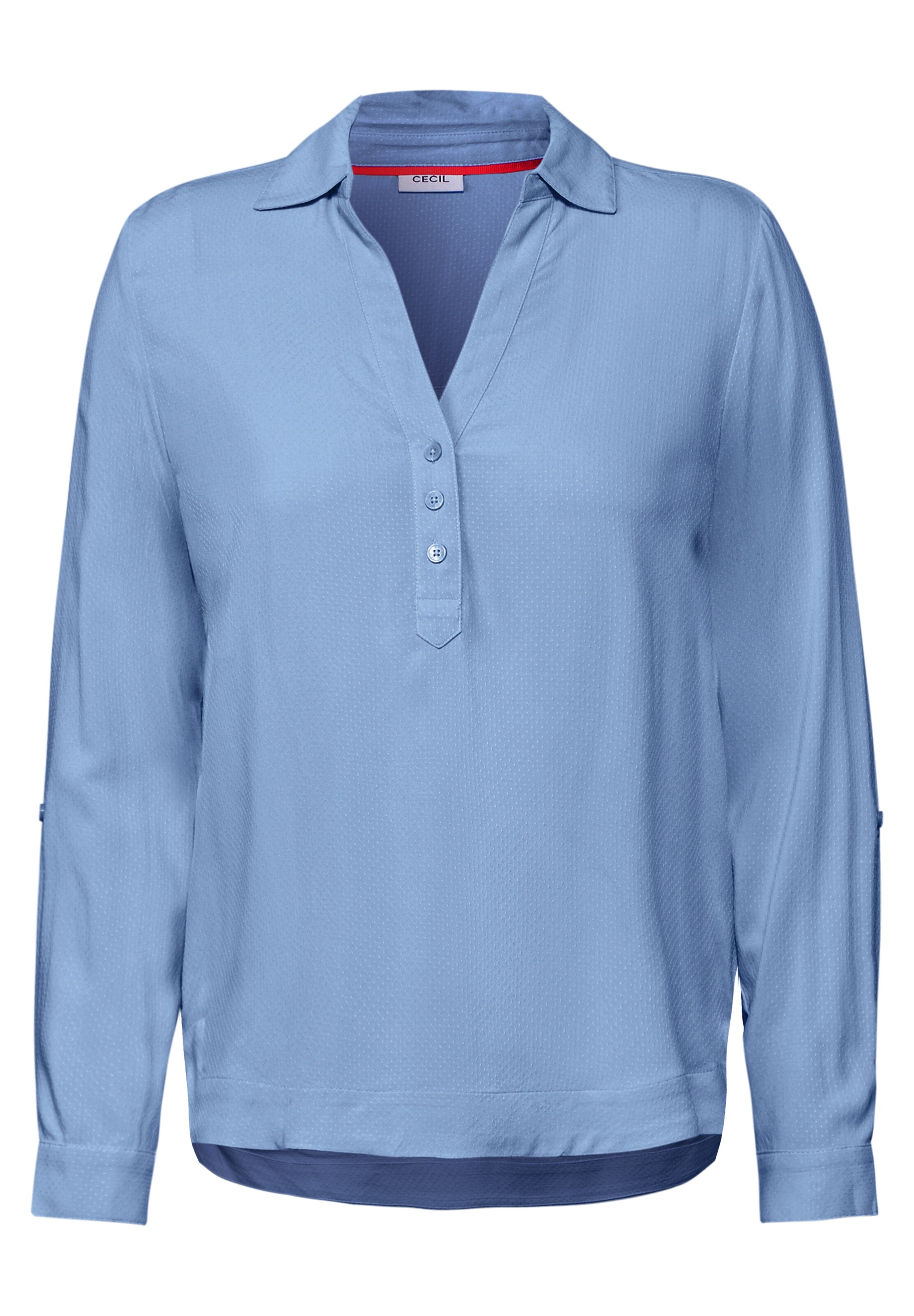 CECIL Bluse in Unifarbe in Blau: Vorderseite