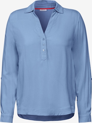 CECIL Bluse in Unifarbe in Blau: Vorderseite