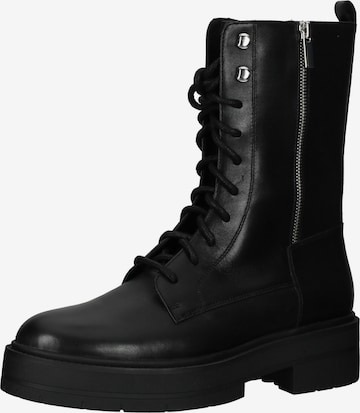 GEOX Lace-Up Ankle Boots in Black: front