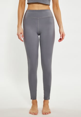 Skinny Pantalon de sport IZIA en gris : devant