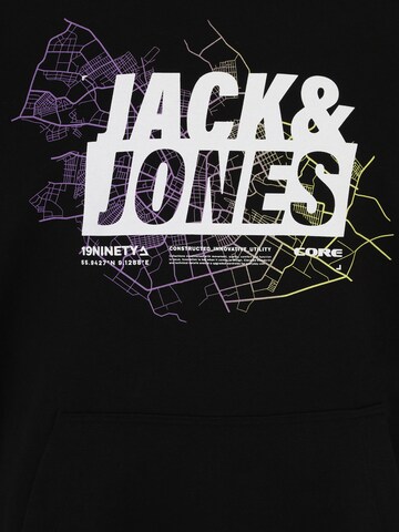 Jack & Jones Plus Μπλούζα φούτερ 'MAP' σε μαύρο