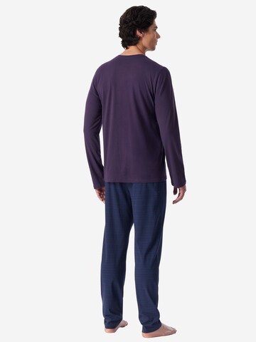 SCHIESSER Pajamas long ' Casual Essentials ' in Blue