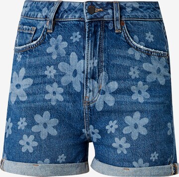 QS Regular Jeans in Blauw: voorkant