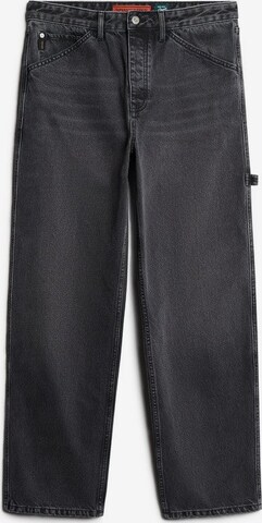 Superdry Loose fit Cargo Jeans in Black: front