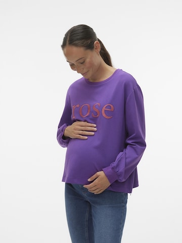 Sweat-shirt 'Tilde' MAMALICIOUS en violet : devant