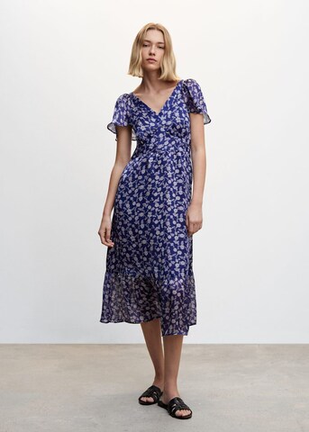 MANGO Summer Dress 'Flori' in Blue