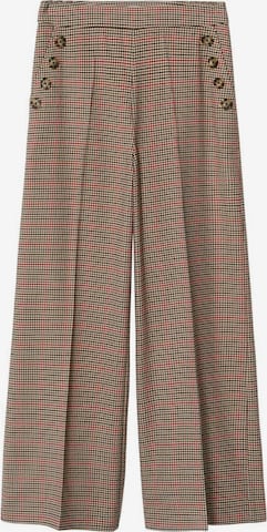 MANGO Pleated Pants 'Annie' in Brown: front