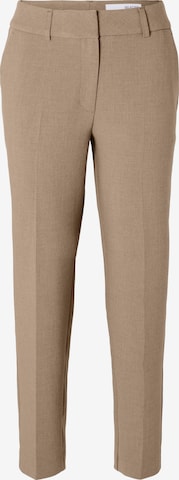 smėlio SELECTED Standartinis Kelnės su kantu 'Rita-Ria': priekis