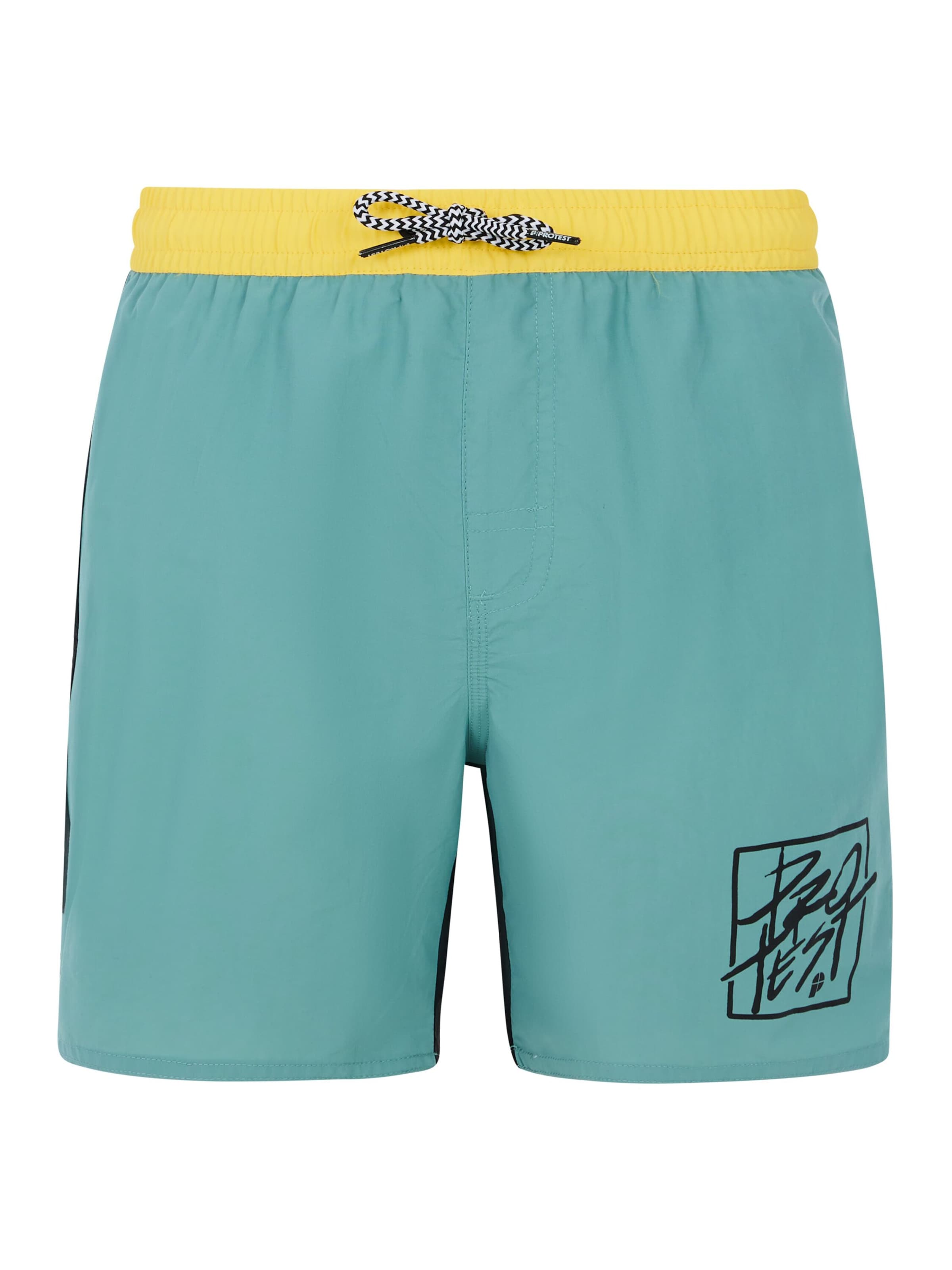 PROTEST Badeshorts 'PRTNick JR'‌ in Grün: Vorderseite