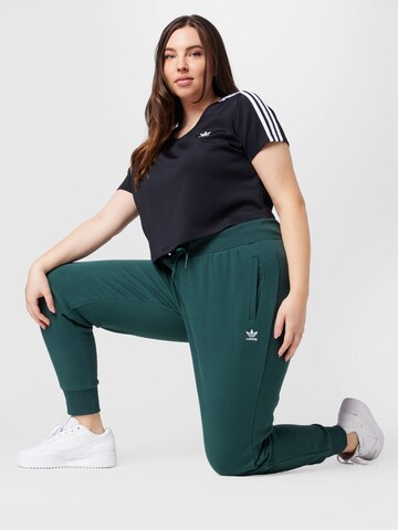 ADIDAS ORIGINALS Zwężany krój Spodnie 'Adicolor Essentials Fleece  ' w kolorze zielony